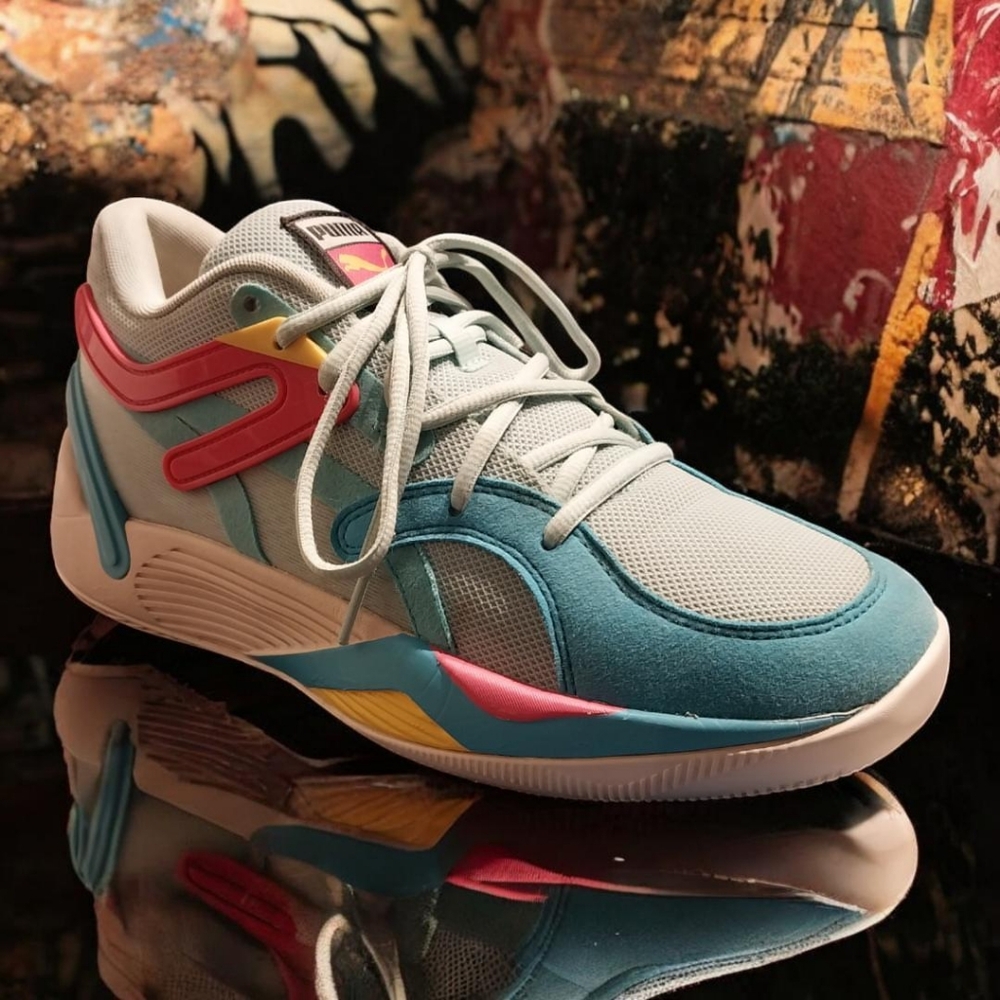 PUMA TRC Blaze Court 'Eggshell Blue Elektro Pool' 376582-08 Sneakers